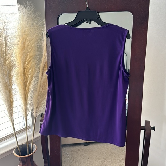 Jaclyn Smith Royal Purple Sleeveless Top (L) - Picture 3 of 3